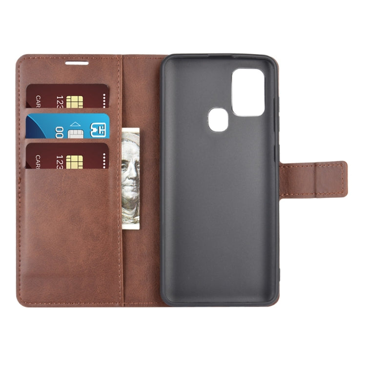 For Samsung Galaxy A21S Retro Calf Pattern Buckle Horizontal Flip Leather Case with Holder & Card Slots & Wallet
