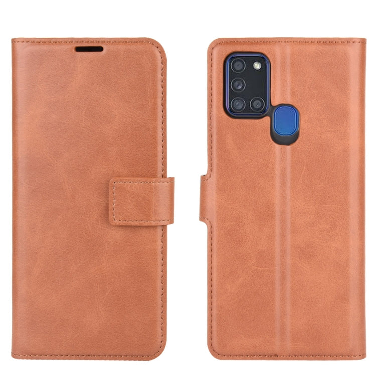 For Samsung Galaxy A21S Retro Calf Pattern Buckle Horizontal Flip Leather Case with Holder & Card Slots & Wallet