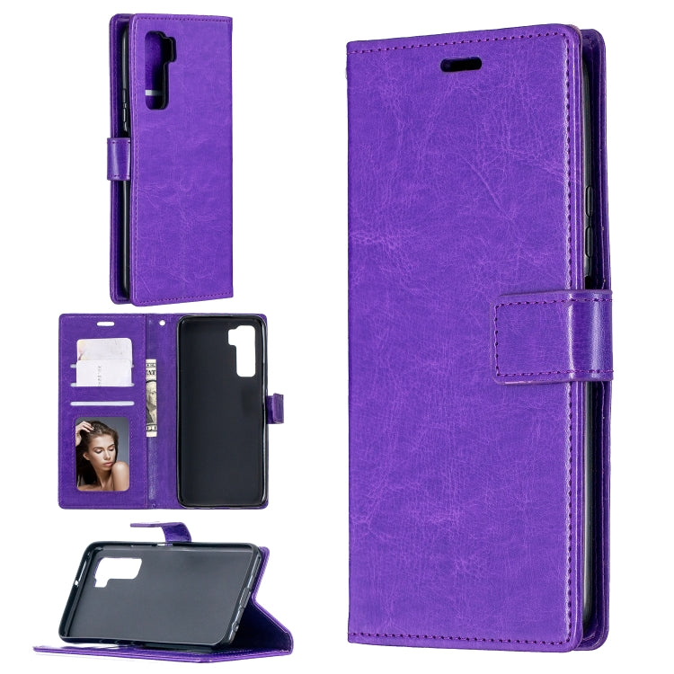 For Huawei P40 Lite 5G Crazy Horse Texture Horizontal Flip Leather Case with Holder & Card Slots & Wallet & Photo Frame