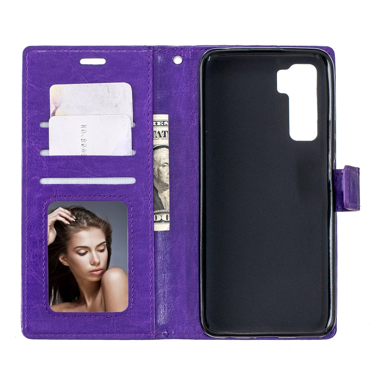 For Huawei P40 Lite 5G Crazy Horse Texture Horizontal Flip Leather Case with Holder & Card Slots & Wallet & Photo Frame