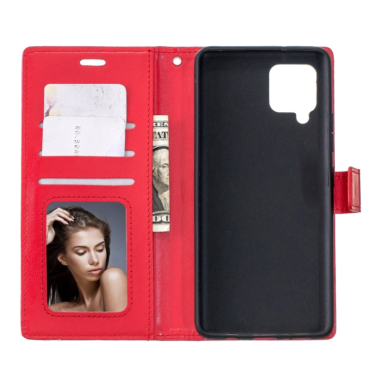 For Samsung Galaxy A42 5G Crazy Horse Texture Horizontal Flip Leather Case with Holder & Card Slots & Wallet & Photo Frame