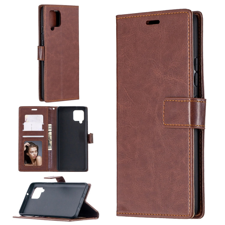 For Samsung Galaxy A42 5G Crazy Horse Texture Horizontal Flip Leather Case with Holder & Card Slots & Wallet & Photo Frame