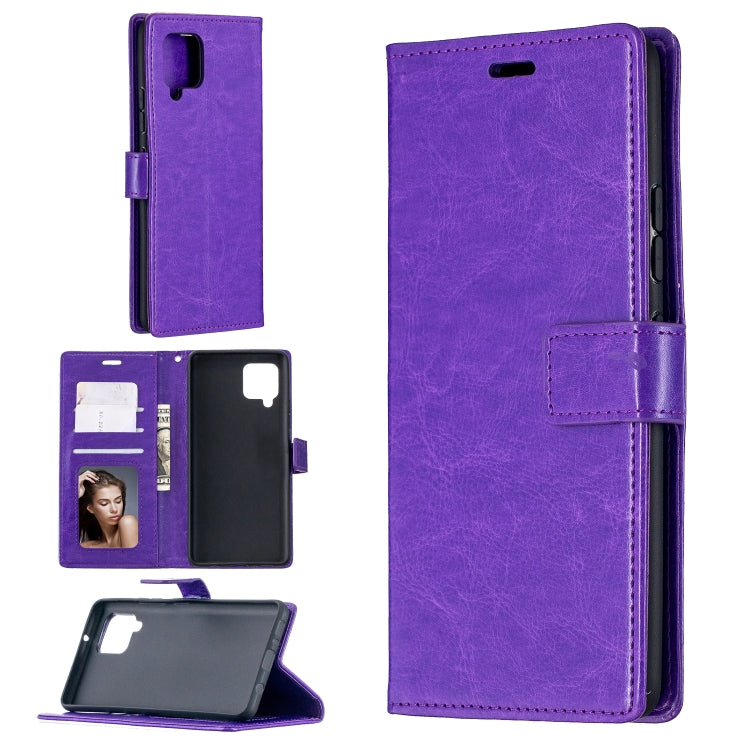 For Samsung Galaxy A42 5G Crazy Horse Texture Horizontal Flip Leather Case with Holder & Card Slots & Wallet & Photo Frame