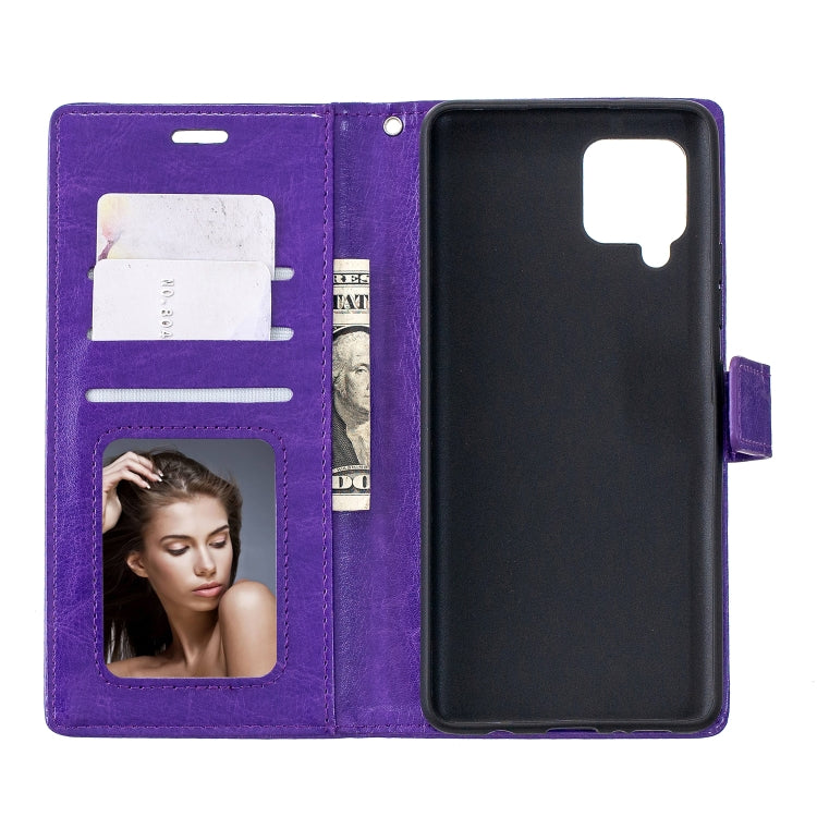 For Samsung Galaxy A42 5G Crazy Horse Texture Horizontal Flip Leather Case with Holder & Card Slots & Wallet & Photo Frame
