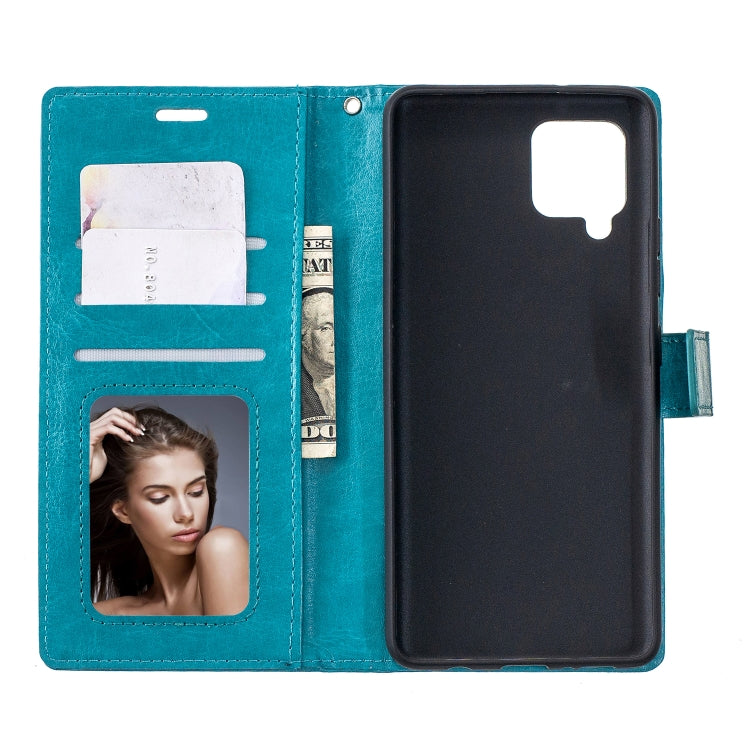 For Samsung Galaxy A42 5G Crazy Horse Texture Horizontal Flip Leather Case with Holder & Card Slots & Wallet & Photo Frame