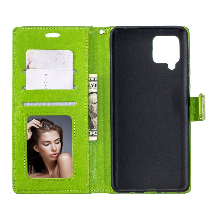 For Samsung Galaxy A42 5G Crazy Horse Texture Horizontal Flip Leather Case with Holder & Card Slots & Wallet & Photo Frame