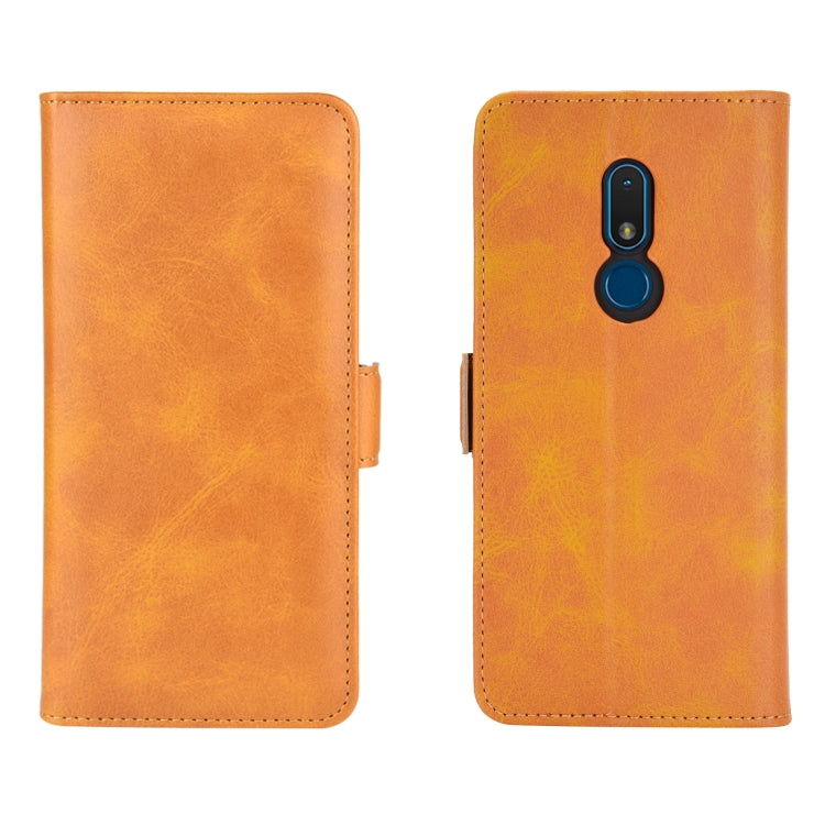 For Nokia C3 Dual-side Magnetic Buckle Horizontal Flip Leather Case with Holder & Card Slots & Wallet