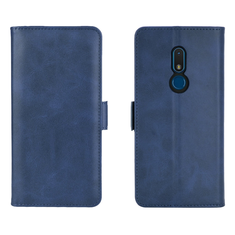 For Nokia C3 Dual-side Magnetic Buckle Horizontal Flip Leather Case with Holder & Card Slots & Wallet