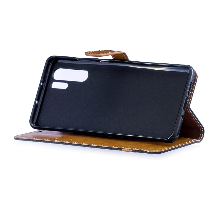 Color Matching Denim Texture Leather Case for Huawei P30 Pro, with Holder & Card Slots & Wallet & Lanyard