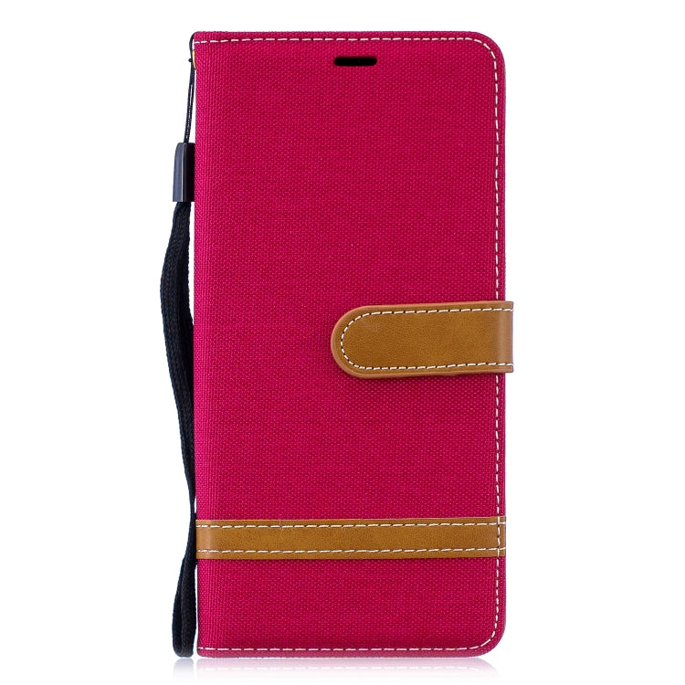 Color Matching Denim Texture Leather Case for Huawei P30 Pro, with Holder & Card Slots & Wallet & Lanyard