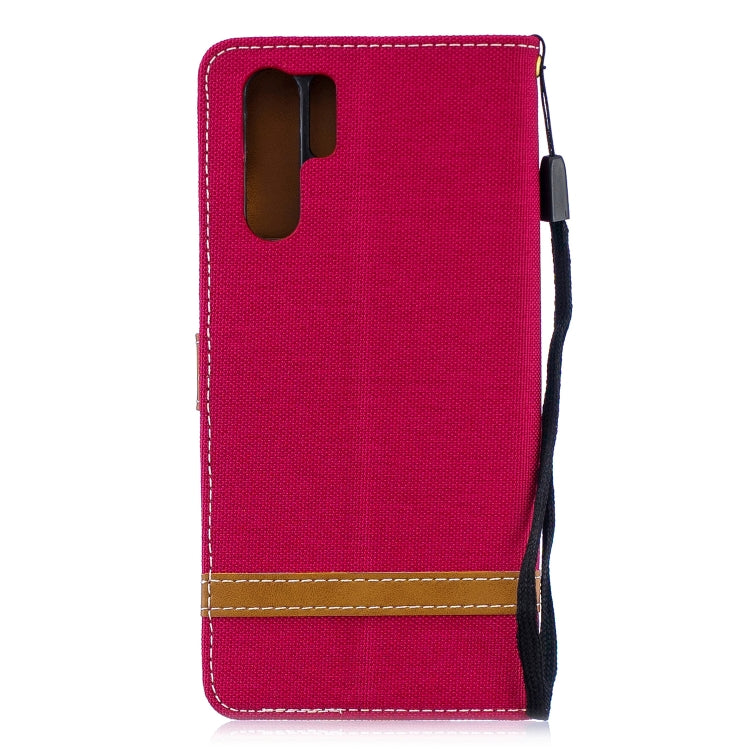 Color Matching Denim Texture Leather Case for Huawei P30 Pro, with Holder & Card Slots & Wallet & Lanyard