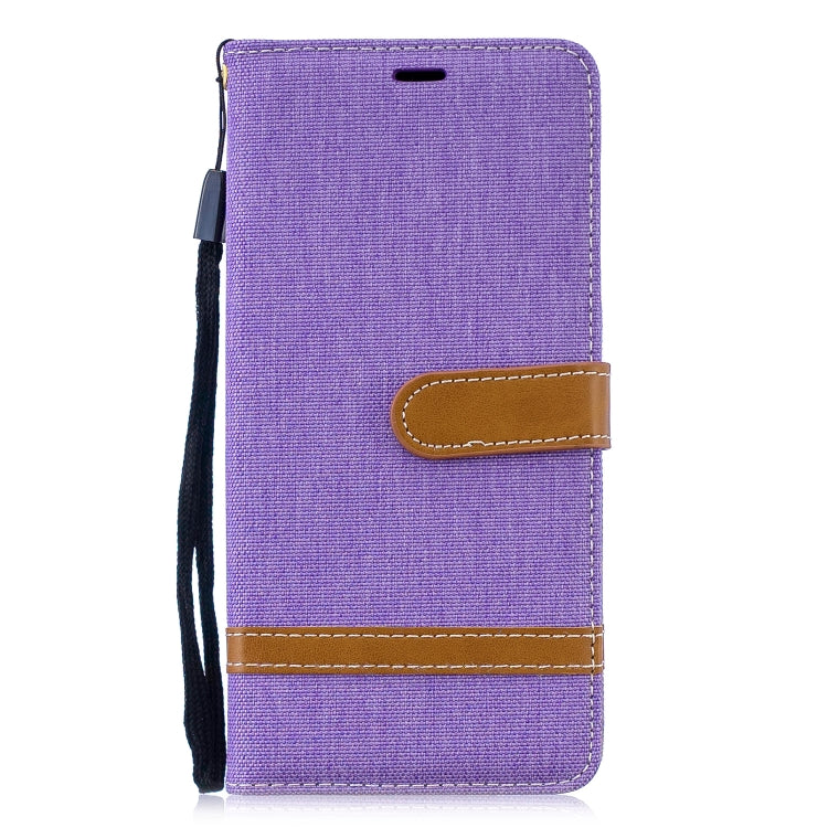 Color Matching Denim Texture Leather Case for Huawei P30 Pro, with Holder & Card Slots & Wallet & Lanyard