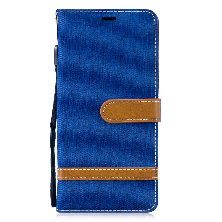 Color Matching Denim Texture Leather Case for Huawei P30 Pro, with Holder & Card Slots & Wallet & Lanyard