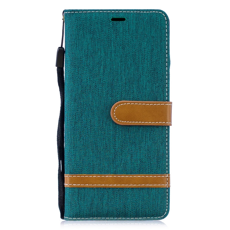 Color Matching Denim Texture Leather Case for Huawei P30 Pro, with Holder & Card Slots & Wallet & Lanyard