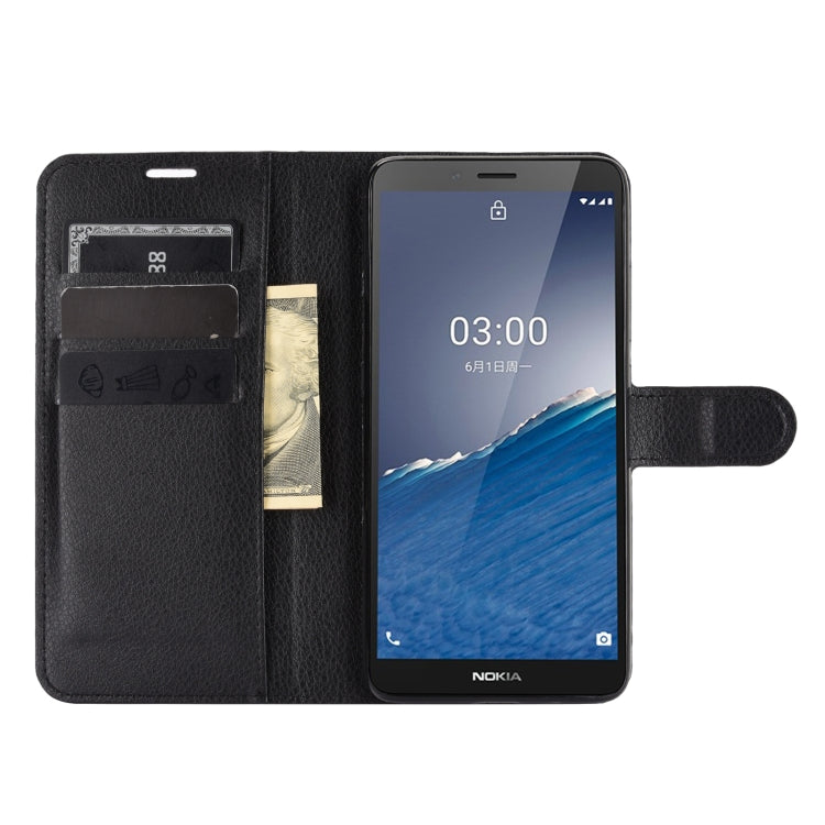 For Nokia C3 Litchi Texture Horizontal Flip Leather Case with Holder & Card Slots & Wallet