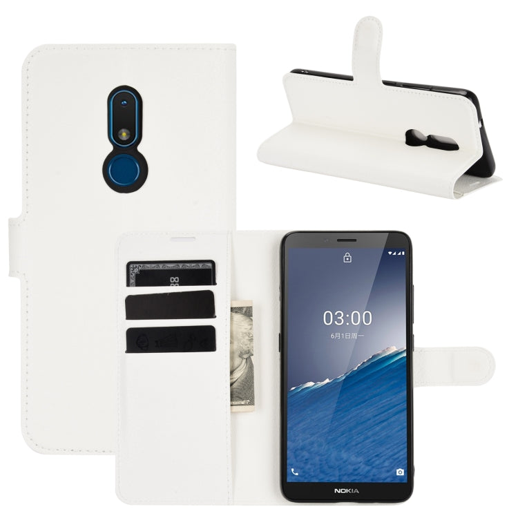 For Nokia C3 Litchi Texture Horizontal Flip Leather Case with Holder & Card Slots & Wallet