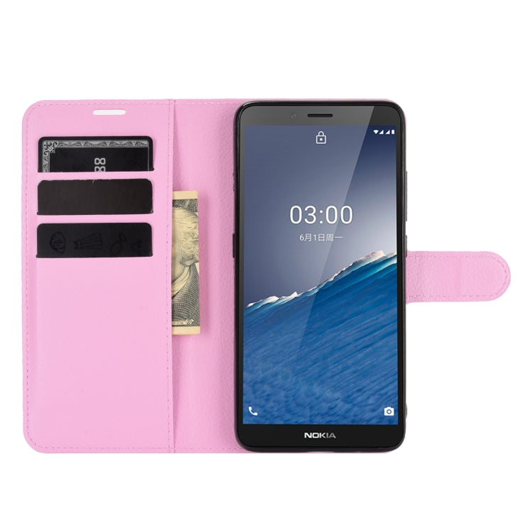 For Nokia C3 Litchi Texture Horizontal Flip Leather Case with Holder & Card Slots & Wallet