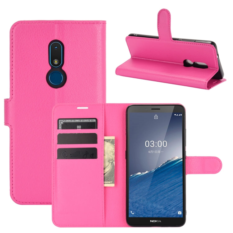 For Nokia C3 Litchi Texture Horizontal Flip Leather Case with Holder & Card Slots & Wallet