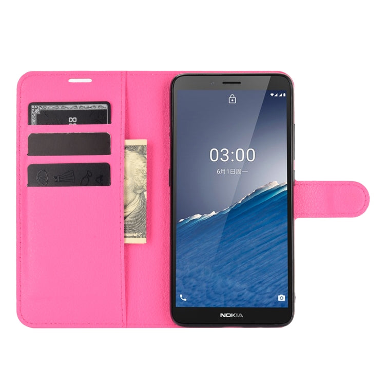 For Nokia C3 Litchi Texture Horizontal Flip Leather Case with Holder & Card Slots & Wallet