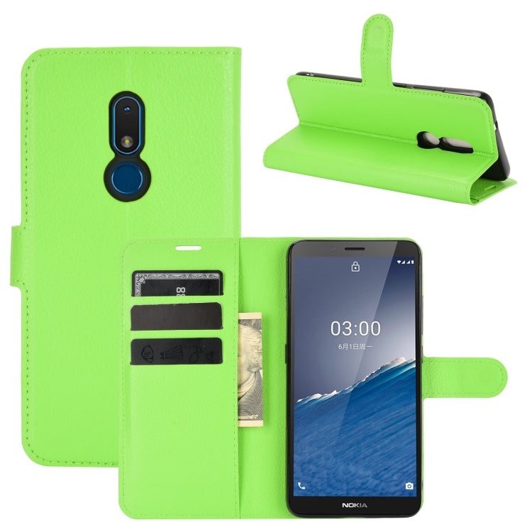 For Nokia C3 Litchi Texture Horizontal Flip Leather Case with Holder & Card Slots & Wallet