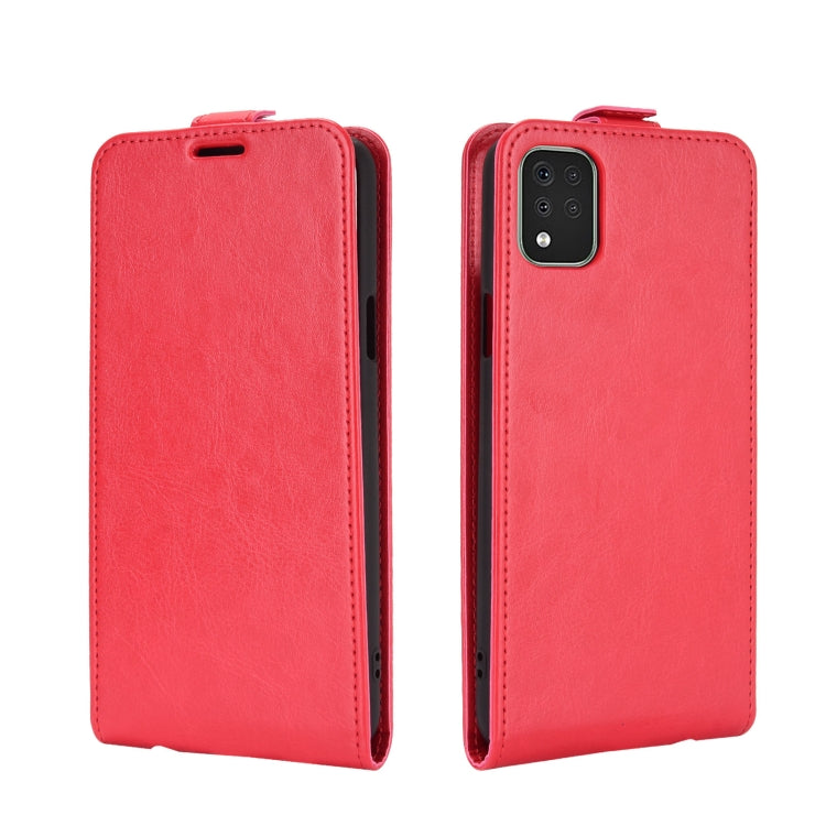 For LG K42 R64 Texture Single Vertical Flip Leather Protective Case with Card Slots & Photo Frame