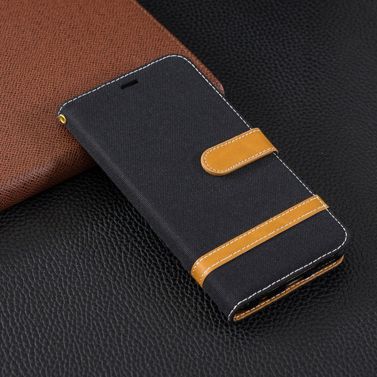 Color Matching Denim Texture Leather Case for Huawei Honor 7C / Enjoy 8, with Holder & Card Slots & Wallet & Lanyard