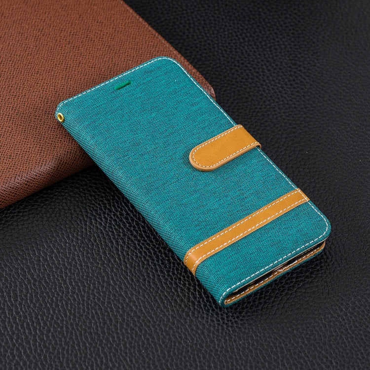 Color Matching Denim Texture Leather Case for Huawei Honor 7C / Enjoy 8, with Holder & Card Slots & Wallet & Lanyard