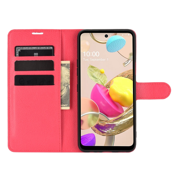 For LG K42 Litchi Texture Horizontal Flip Protective Case with Holder & Card Slots & Wallet