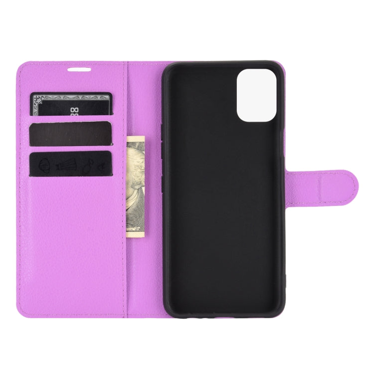 For LG K42 Litchi Texture Horizontal Flip Protective Case with Holder & Card Slots & Wallet
