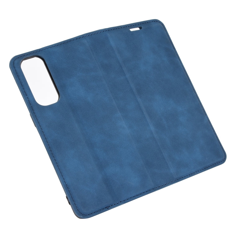 For OPPO Reno4 Pro 4G Retro-skin Business Magnetic Suction Leather Case with Holder & Card Slots & Wallet