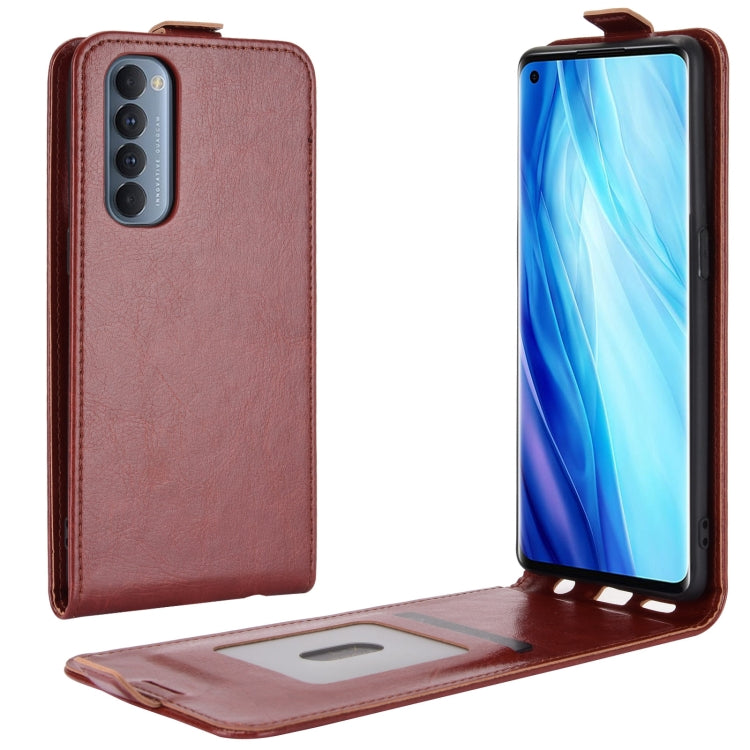 For OPPO Reno4 Pro 4G R64 Texture Single Vertical Flip Leather Protective Case with Card Slots & Photo Frame