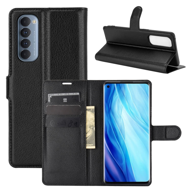For OPPO Reno4 Pro 4G Litchi Texture Horizontal Flip Protective Case with Holder & Card Slots & Wallet