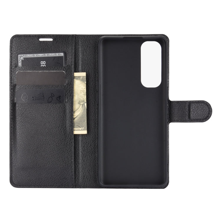 For OPPO Reno4 Pro 4G Litchi Texture Horizontal Flip Protective Case with Holder & Card Slots & Wallet