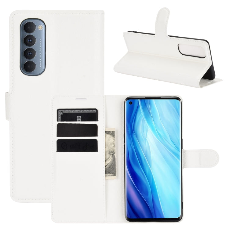 For OPPO Reno4 Pro 4G Litchi Texture Horizontal Flip Protective Case with Holder & Card Slots & Wallet