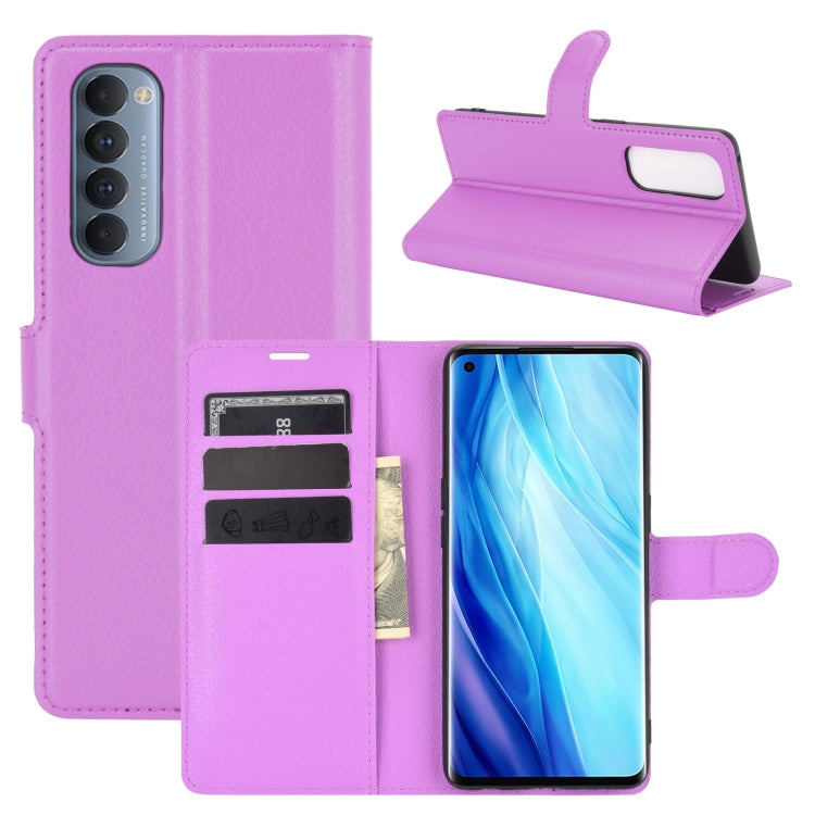 For OPPO Reno4 Pro 4G Litchi Texture Horizontal Flip Protective Case with Holder & Card Slots & Wallet
