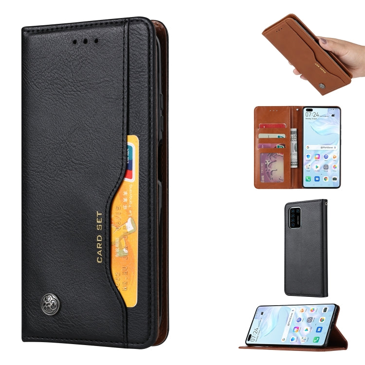 For Huawei P Smart 2021 Knead Skin Texture Horizontal Flip Leather Case  , with Photo Frame & Holder & Card Slots & Wallet