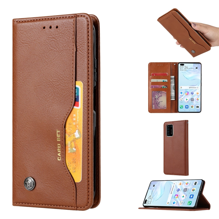 For Huawei P Smart 2021 Knead Skin Texture Horizontal Flip Leather Case  , with Photo Frame & Holder & Card Slots & Wallet