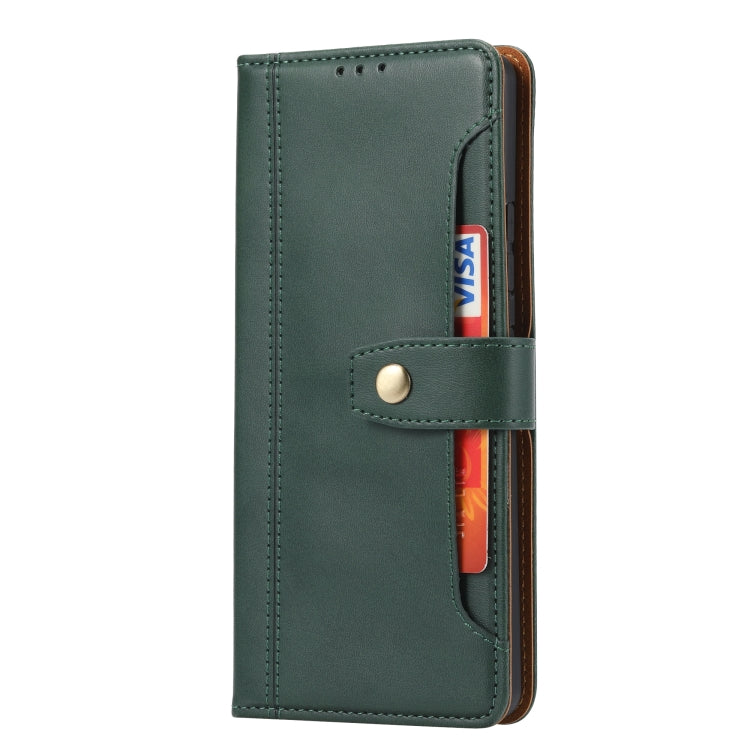 For Samsung Galaxy A42 Calf Texture Double Fold Clasp Horizontal Flip Leather Case with Photo Frame & Holder & Card Slots & Wallet