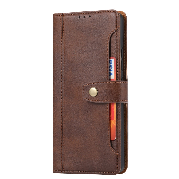 For Samsung Galaxy A42 Calf Texture Double Fold Clasp Horizontal Flip Leather Case with Photo Frame & Holder & Card Slots & Wallet