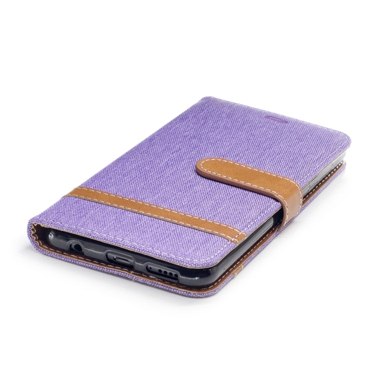 Color Matching Denim Texture Leather Case for Huawei Honor 7X, with Holder & Card Slots & Wallet & Lanyard