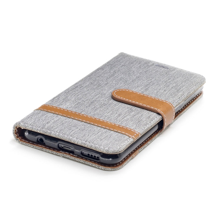 Color Matching Denim Texture Leather Case for Huawei Honor 7X, with Holder & Card Slots & Wallet & Lanyard