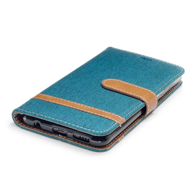 Color Matching Denim Texture Leather Case for Huawei Honor 7X, with Holder & Card Slots & Wallet & Lanyard