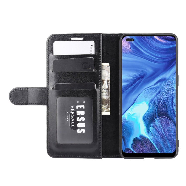 For OPPO Reno4 4G R64 Texture Single Horizontal Flip Protective Case with Holder & Card Slots & Wallet& Photo Frame