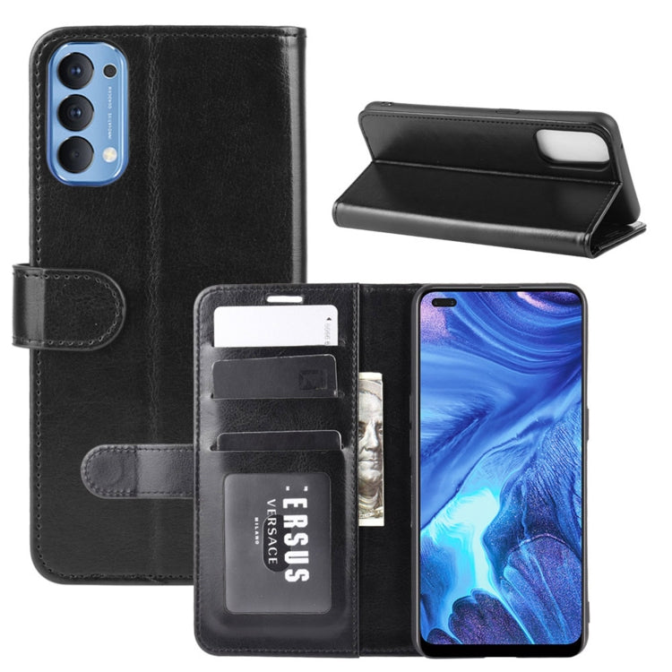 For OPPO Reno4 4G R64 Texture Single Horizontal Flip Protective Case with Holder & Card Slots & Wallet& Photo Frame