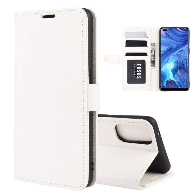 For OPPO Reno4 4G R64 Texture Single Horizontal Flip Protective Case with Holder & Card Slots & Wallet& Photo Frame