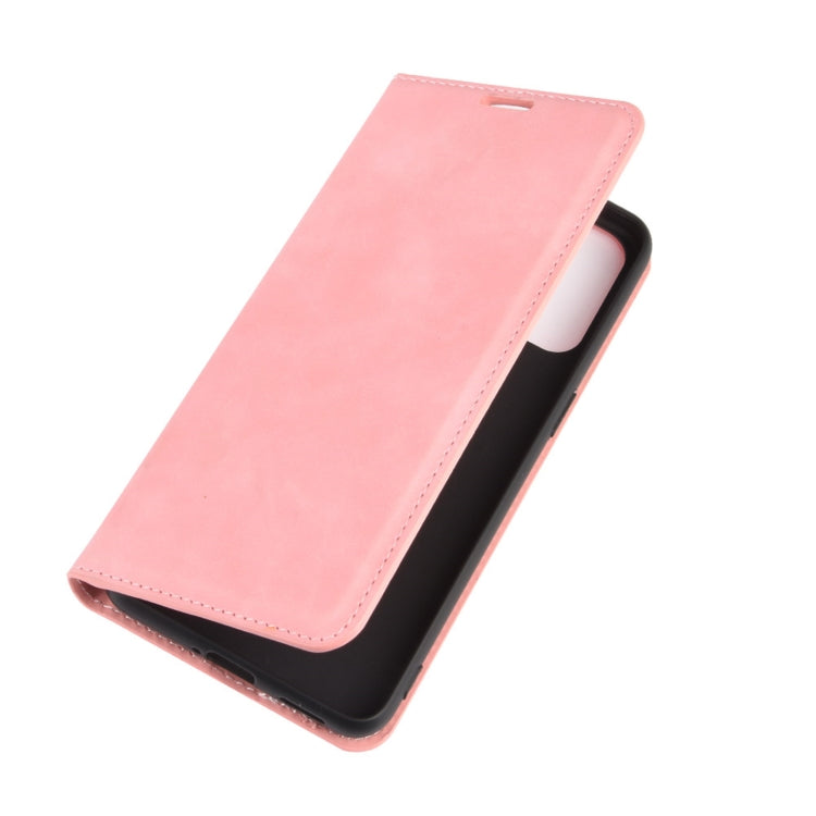 For OPPO Reno4 4G Retro-skin Business Magnetic Suction Leather Case with Holder & Card Slots & Wallet