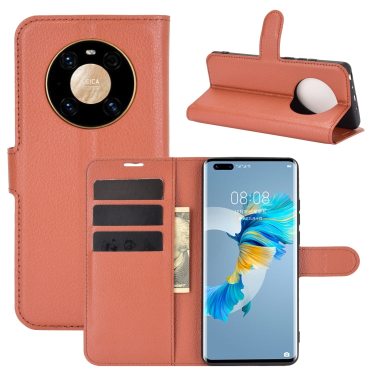 For Huawei Mate 40 Pro Litchi Texture Horizontal Flip Protective Case with Holder & Card Slots & Wallet