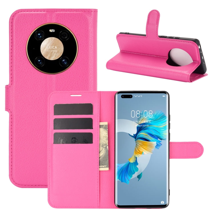 For Huawei Mate 40 Pro Litchi Texture Horizontal Flip Protective Case with Holder & Card Slots & Wallet