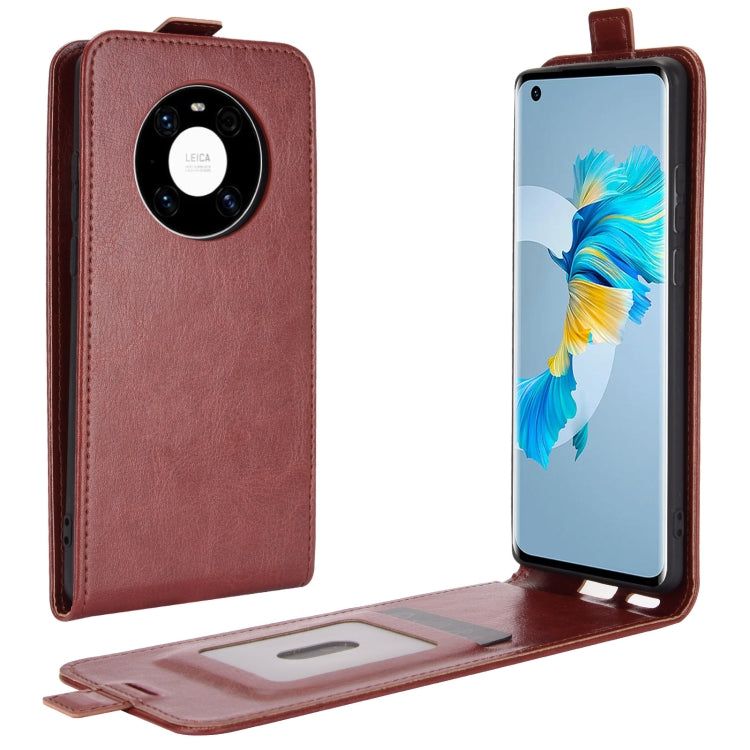 For Huawei Mate 40 R64 Texture Single Vertical Flip Leather Protective Case with Card Slots & Photo Frame