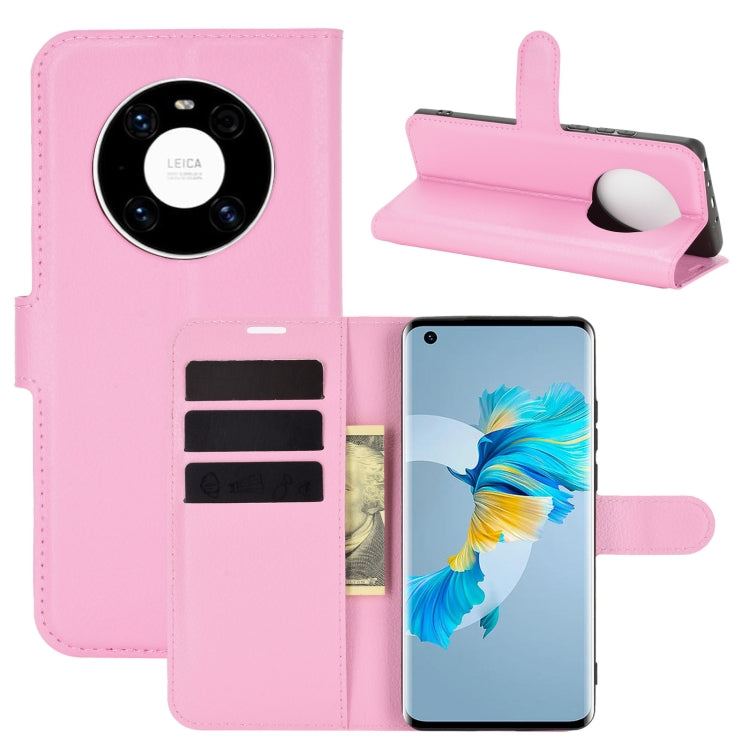 For Huawei Mate 40 Litchi Texture Horizontal Flip Protective Case with Holder & Card Slots & Wallet